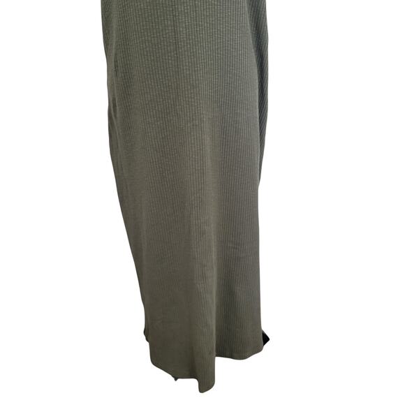 Old Navy 3X Ribbed Maxi Dress Green Halter Neck Alpine Tundra Shelf‎ Bra Casual - Picture 6 of 15